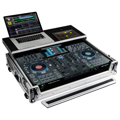 Odyssey FZGSPRIME4 - Denon Prime 4 / 4+ Flight Case with Glide Platform.