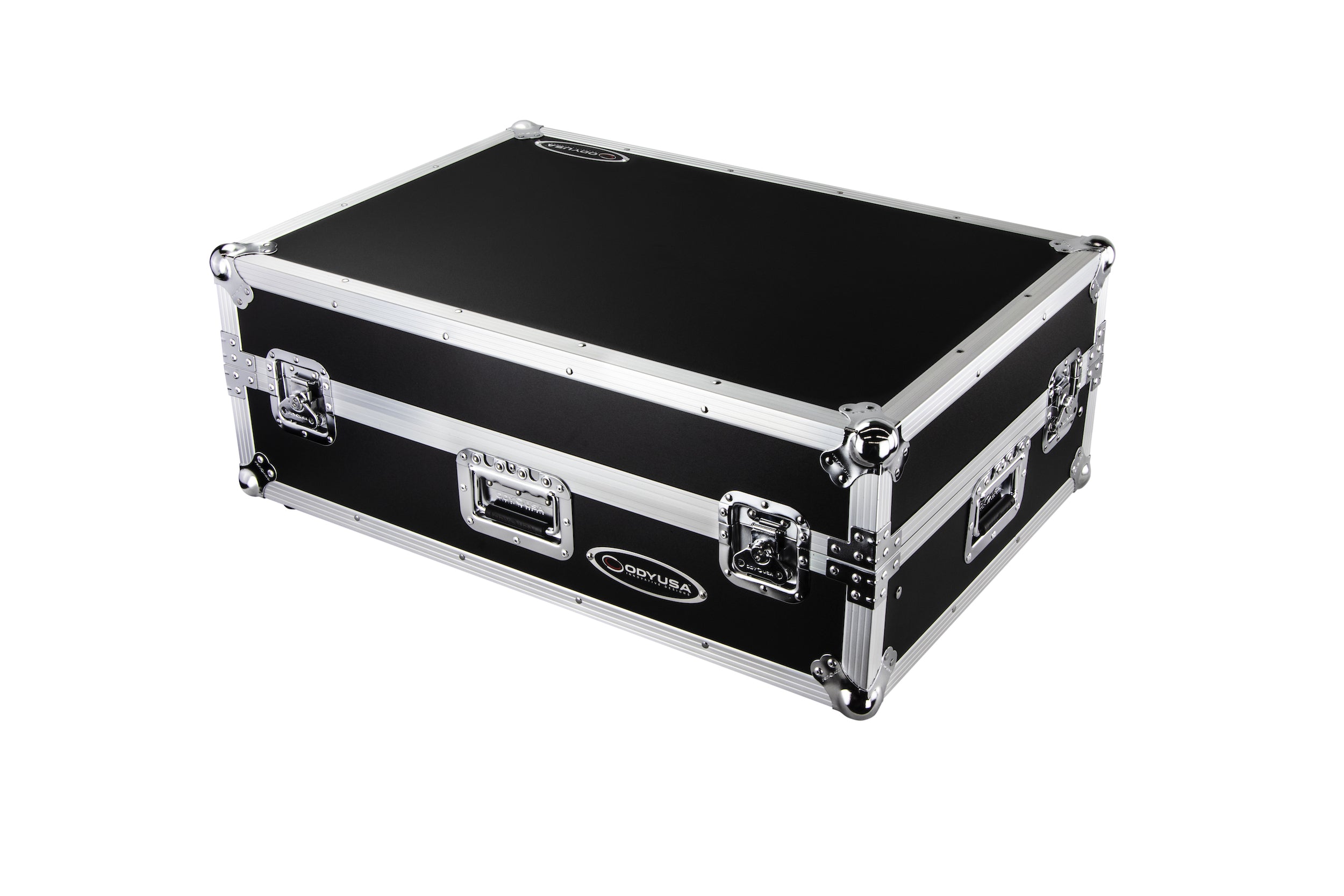 Odyssey FZGSPRIME4W2 - Denon Prime 4 Flight Case with Patented Glide Laptop Platform and 2U Rack Space