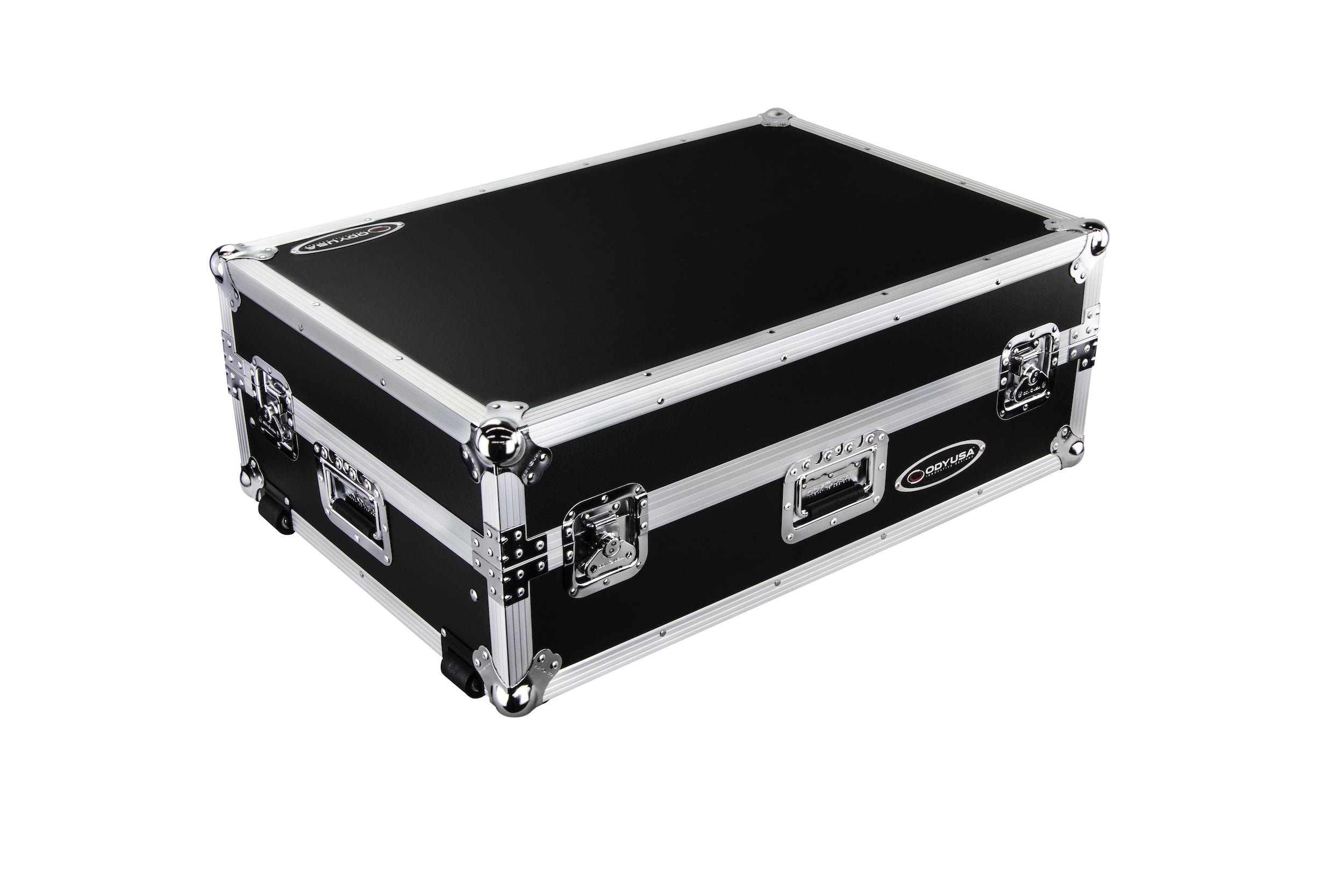 Odyssey FZGSPRIME4W2 - Denon Prime 4 Flight Case with Patented Glide Laptop Platform and 2U Rack Space