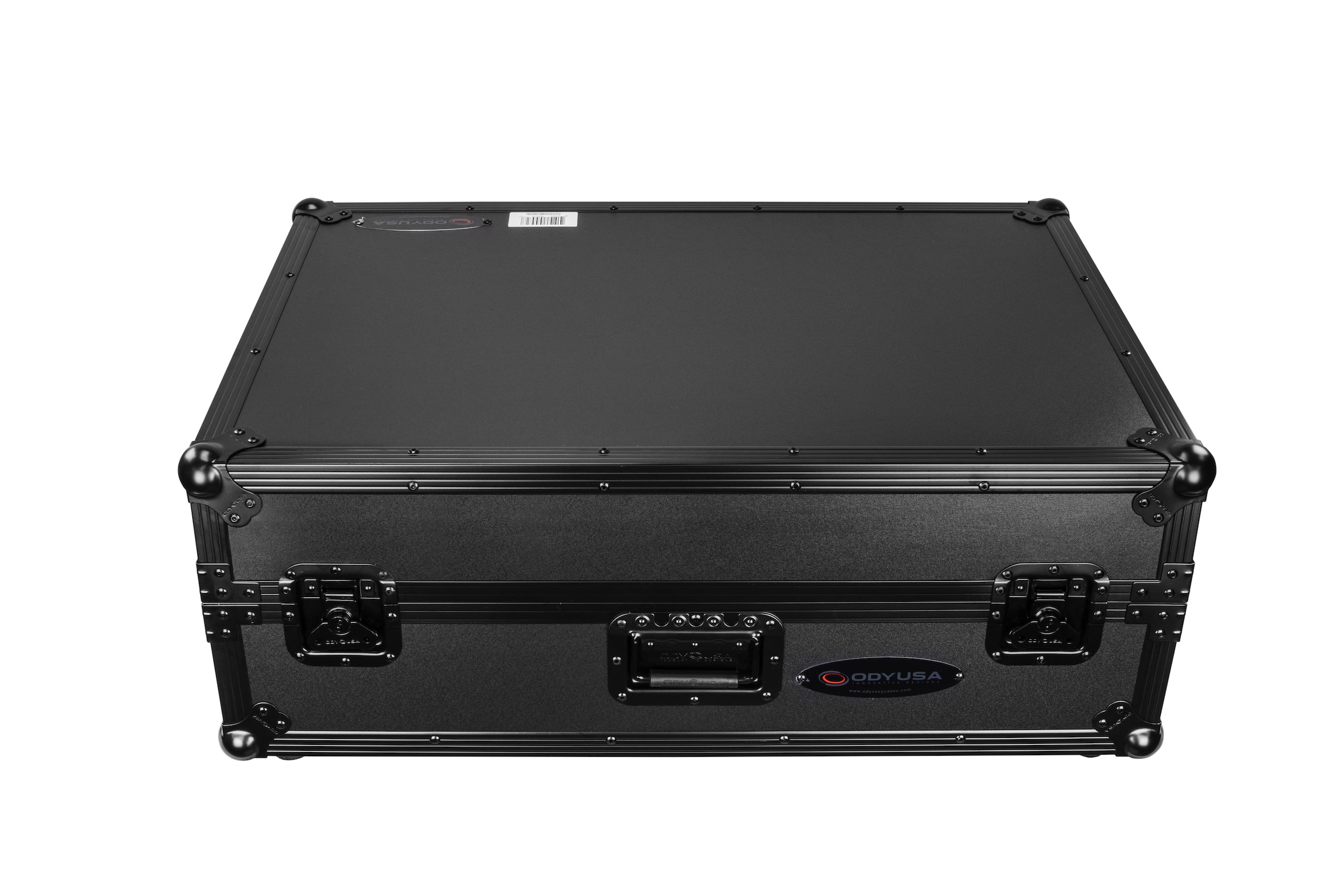 Odyssey FZGSPRIME4W2BL - Denon Prime 4 Black Flight Case with Patented Glide Laptop Platform and 2U Rack Space