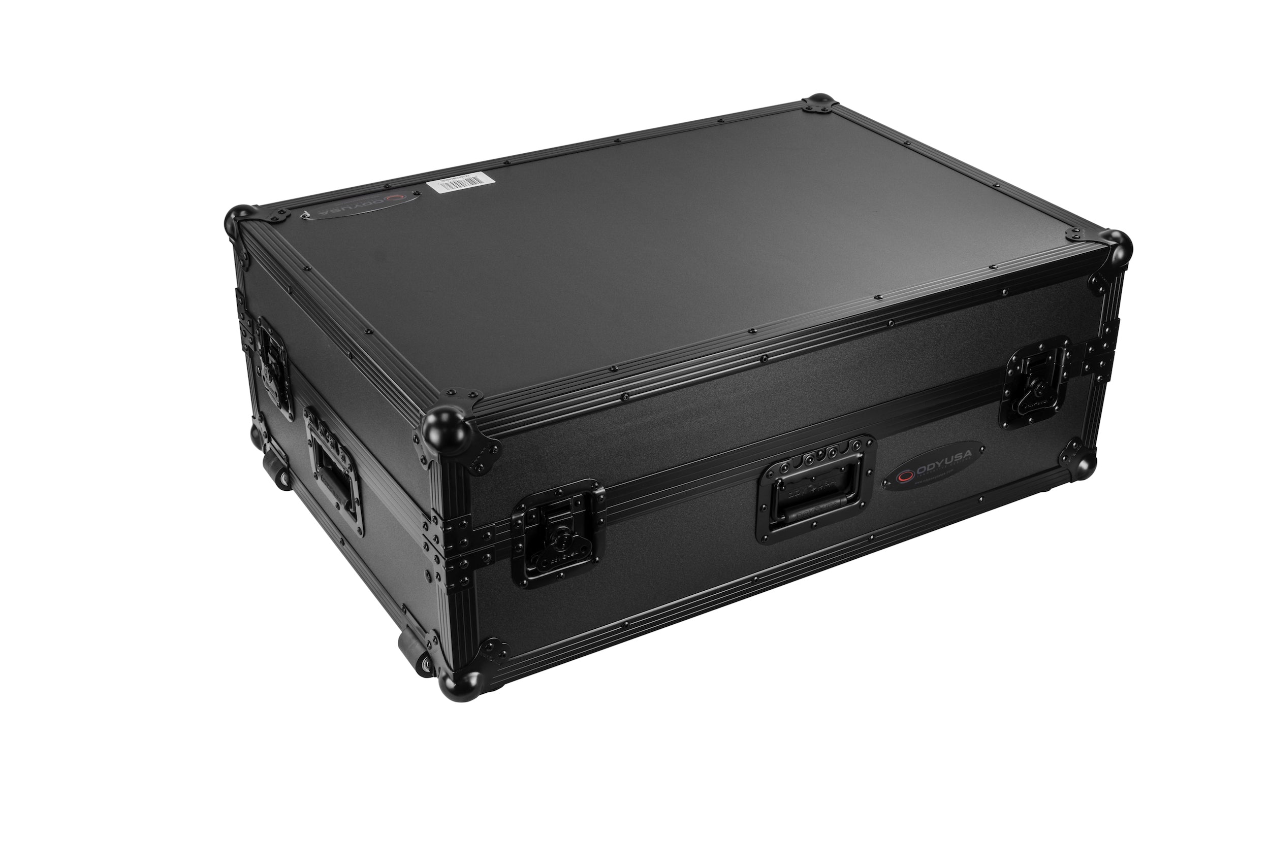Odyssey FZGSPRIME4W2BL - Denon Prime 4 Black Flight Case with Patented Glide Laptop Platform and 2U Rack Space