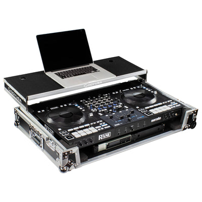 Odyssey FZGSRANE4W1 - RANE FOUR 1U Flight Case with Glide Style Laptop Platform and Wheels.