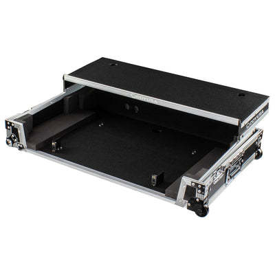 Odyssey FZGSRANE4W1 - RANE FOUR 1U Flight Case with Glide Style Laptop Platform and Wheels.