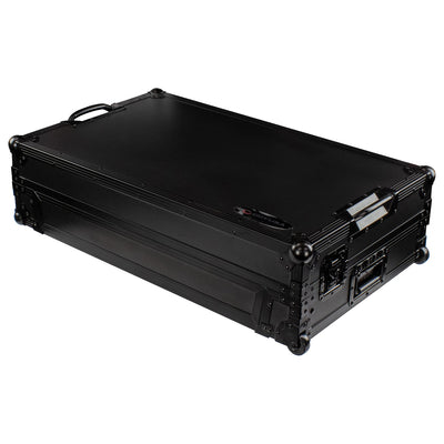 Odyssey FZGSRANE4W1BL - RANE FOUR Black Label 1U Flight Case with Glide Style Laptop Platform and Wheels
