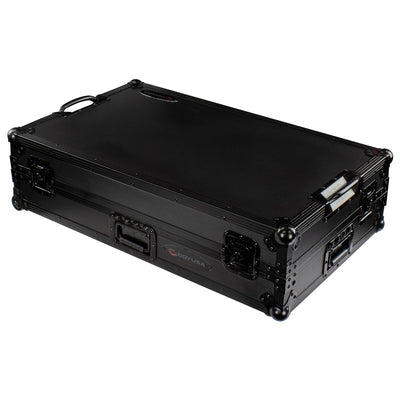 Odyssey FZGSRANE4W1BL - RANE FOUR Black Label 1U Flight Case with Glide Style Laptop Platform and Wheels