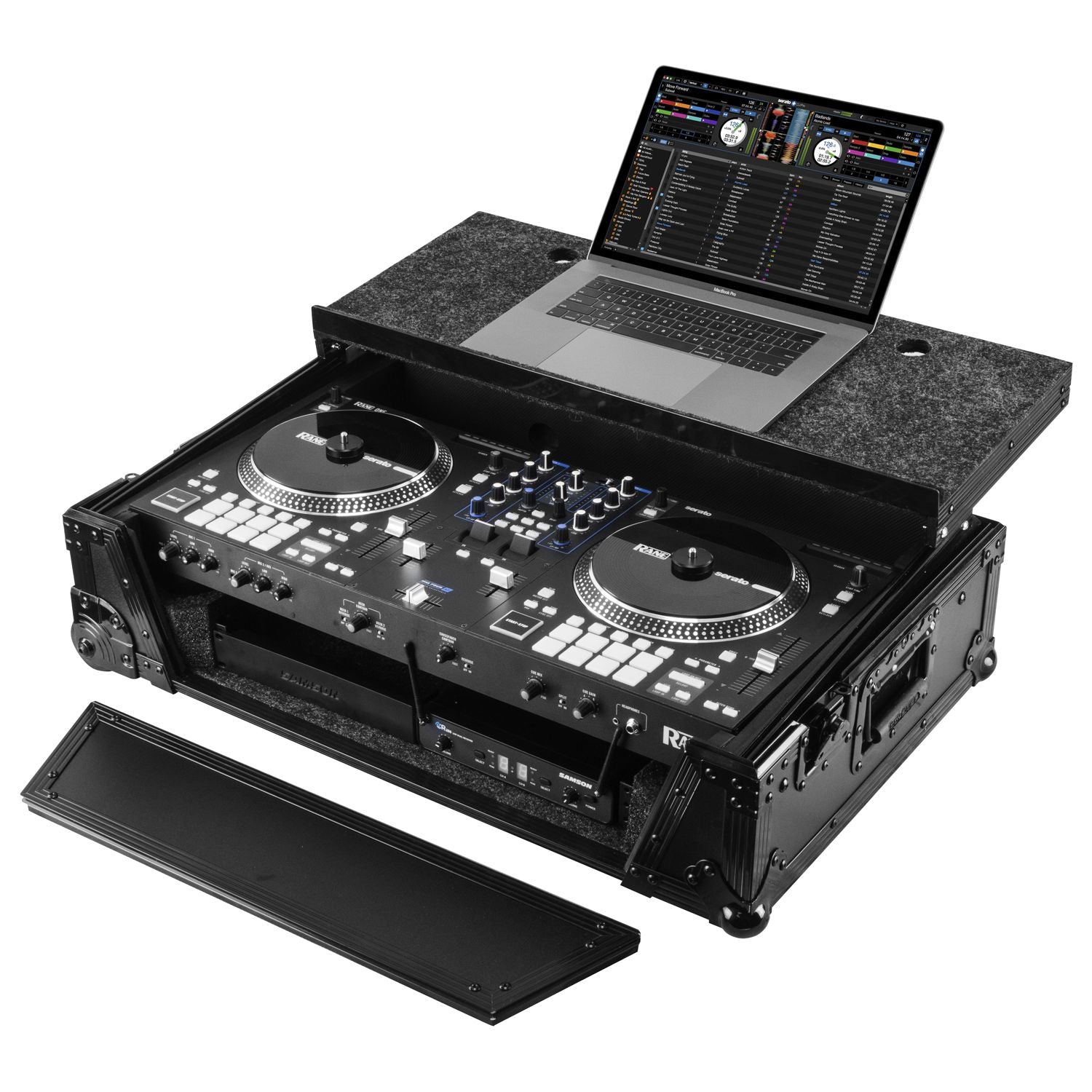 Odyssey FZGSRANEONEBL1UCW - Rane One Flight 1U Case in Black with Patented Glide Platform and Corner Wheels.