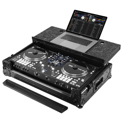 Odyssey FZGSRANEONEBLCW - Rane One Flight Case in Black with Patented Glide Platform and Corner Wheels