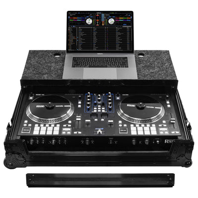 Odyssey FZGSRANEONEBLCW - Rane One Flight Case in Black with Patented Glide Platform and Corner Wheels