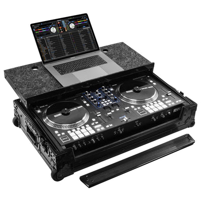 Odyssey FZGSRANEONEBLCW - Rane One Flight Case in Black with Patented Glide Platform and Corner Wheels