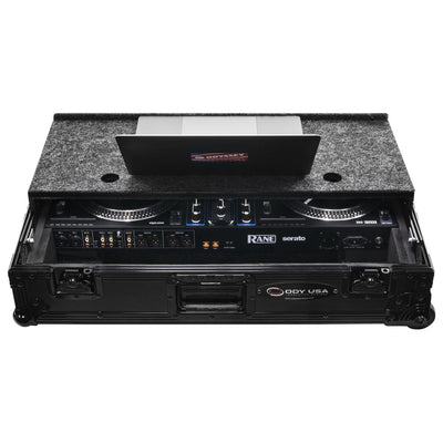 Odyssey FZGSRANEONEBLCW - Rane One Flight Case in Black with Patented Glide Platform and Corner Wheels