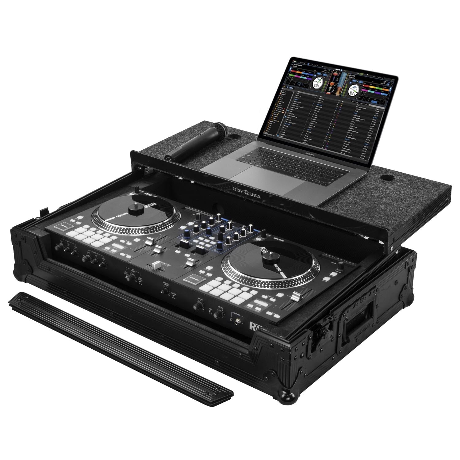 Odyssey FZGSRANEONEWBL - Rane ONE/ONE MKII Flight Case in Black with Patented Glide Platform