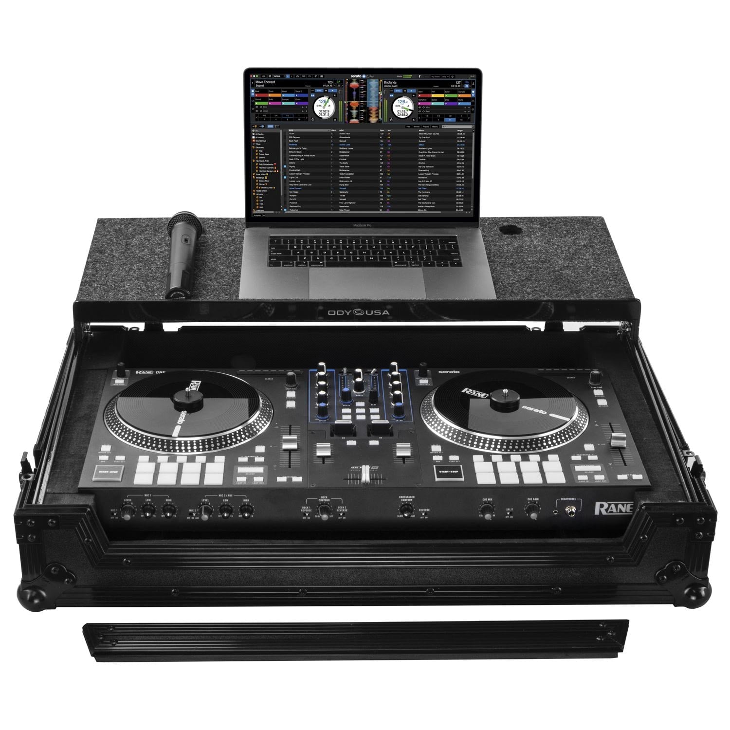 Odyssey FZGSRANEONEWBL - Rane ONE/ONE MKII Flight Case in Black with Patented Glide Platform