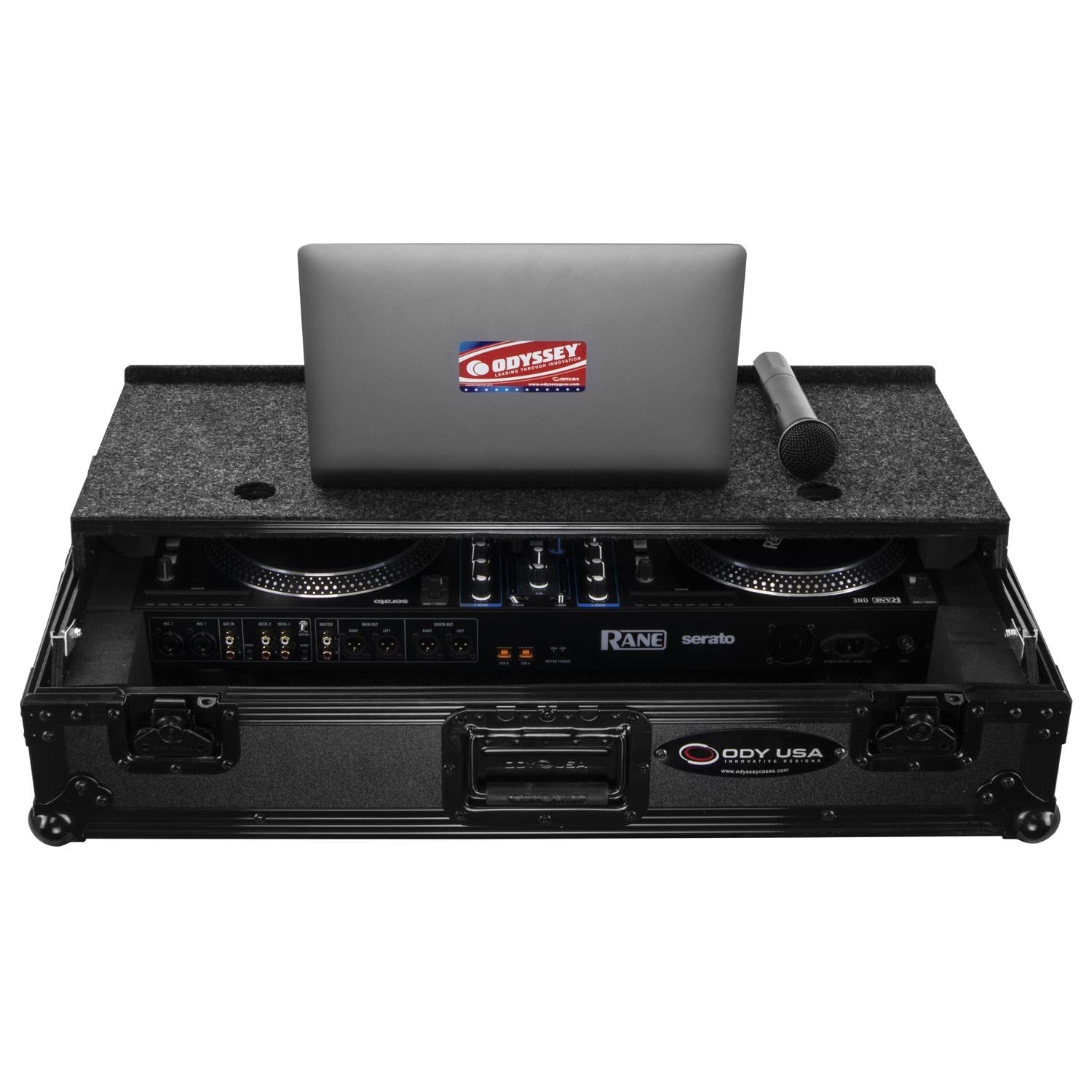 Odyssey FZGSRANEONEWBL - Rane ONE/ONE MKII Flight Case in Black with Patented Glide Platform