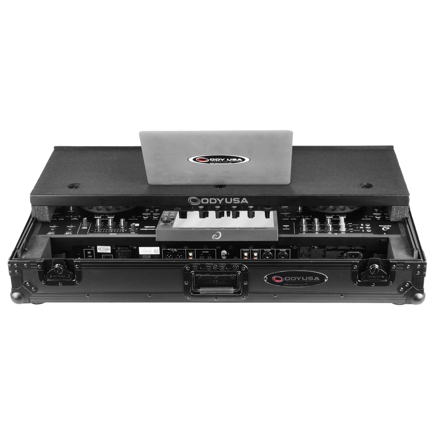 Odyssey FZGSXDJAZWBL - Odyssey AlphaTheta XDJ-AZ Black Label Flight Case with Glide Style Laptop Platform and Wheels.