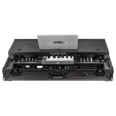 Odyssey FZGSXDJAZWBL - Odyssey AlphaTheta XDJ-AZ Black Label Flight Case with Glide Style Laptop Platform and Wheels.