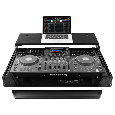 Odyssey FZGSXDJXZW1BL - Pioneer XDJ-XZ Black Label Glide Style Case With Wheels and 1U Rack.