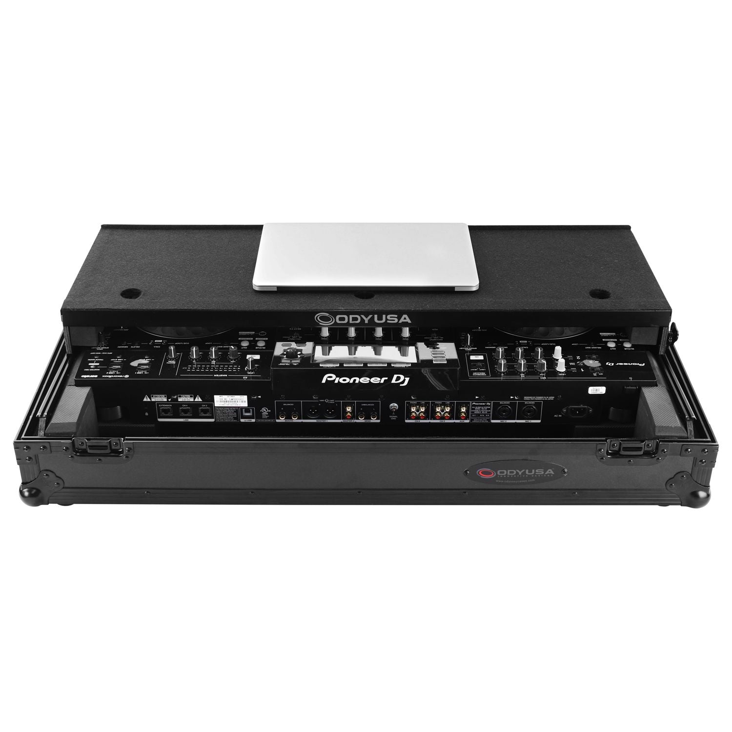 Odyssey FZGSXDJXZW1BL - Pioneer XDJ-XZ Black Label Glide Style Case With Wheels and 1U Rack.