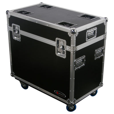 Odyssey FZMH250X2W - Universal Dual Large 250 Moving Heads Lighting Flight Case with Wheels