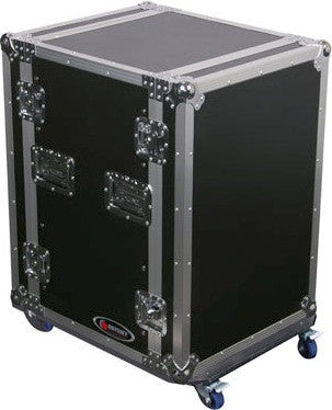 Odyssey FZSRPAR12W - 12U Space Saver Pro Amp Rack Flight Case with Wheels