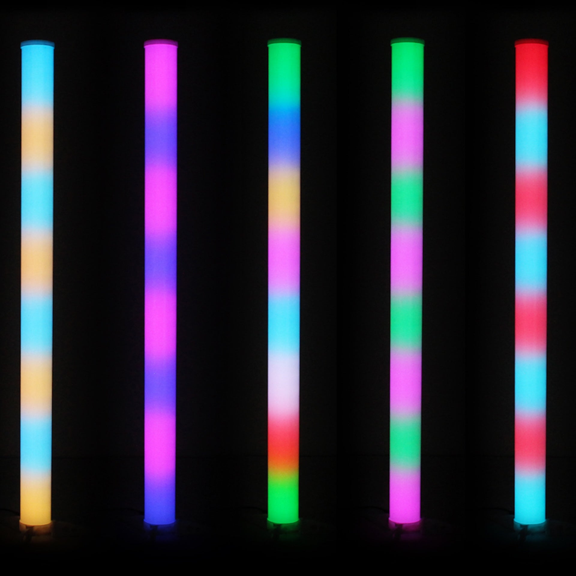 JMAZ Galaxy Tube 6PK - Galaxy 6PK Battery Powered 96W RGB LED Tube Kit (Pack of 6)