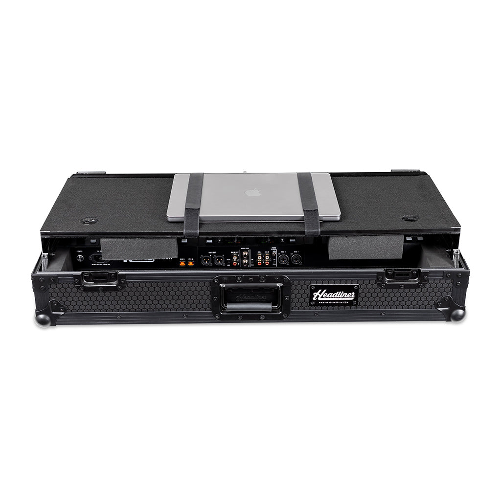 Headliner HL10016 - Pitch Black Flight Case for Rane FOUR & PERFORMER with Laptop Platform and Wheels
