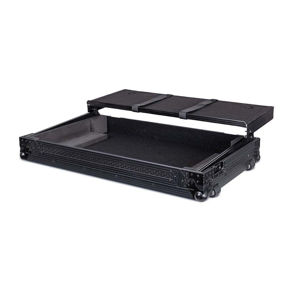 Headliner HL10021 - Pitch Black Flight Case with Laptop Platform & Wheels for Pioneer DJ DDJ-REV7