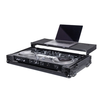 Headliner HL10021 - Pitch Black Flight Case with Laptop Platform & Wheels for Pioneer DJ DDJ-REV7