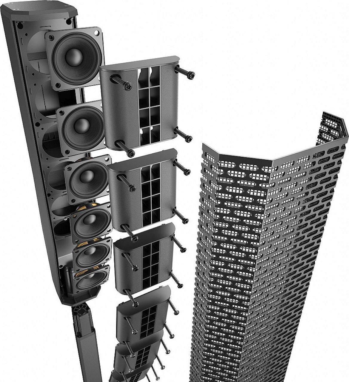 Electro-Voice EVOLVE30M - Portable Powered Column System, Global, Black - Final Clearance!.