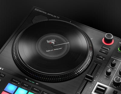 Hercules DJ Control Inpulse T7 - 2-Channel DJ Controller for Serato & Djuced with 7" spinning platters