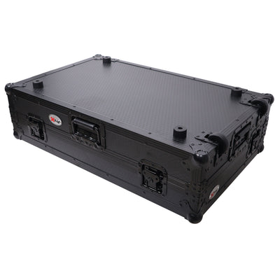 ProX XS-DDJREV7WLTBL - ATA Style Flight Case for Pioneer DDJ-REV7 DJ Controller with Laptop Shelf Wheels and 1U Rackspace Black Finish