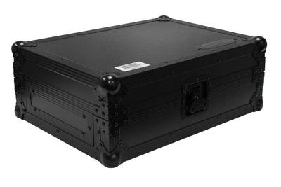 Odyssey FZ12MIXXDBL - All Black Universal 12" Format DJ Mixer Case Pro-Duty with Extra Deep Rear Cable Space