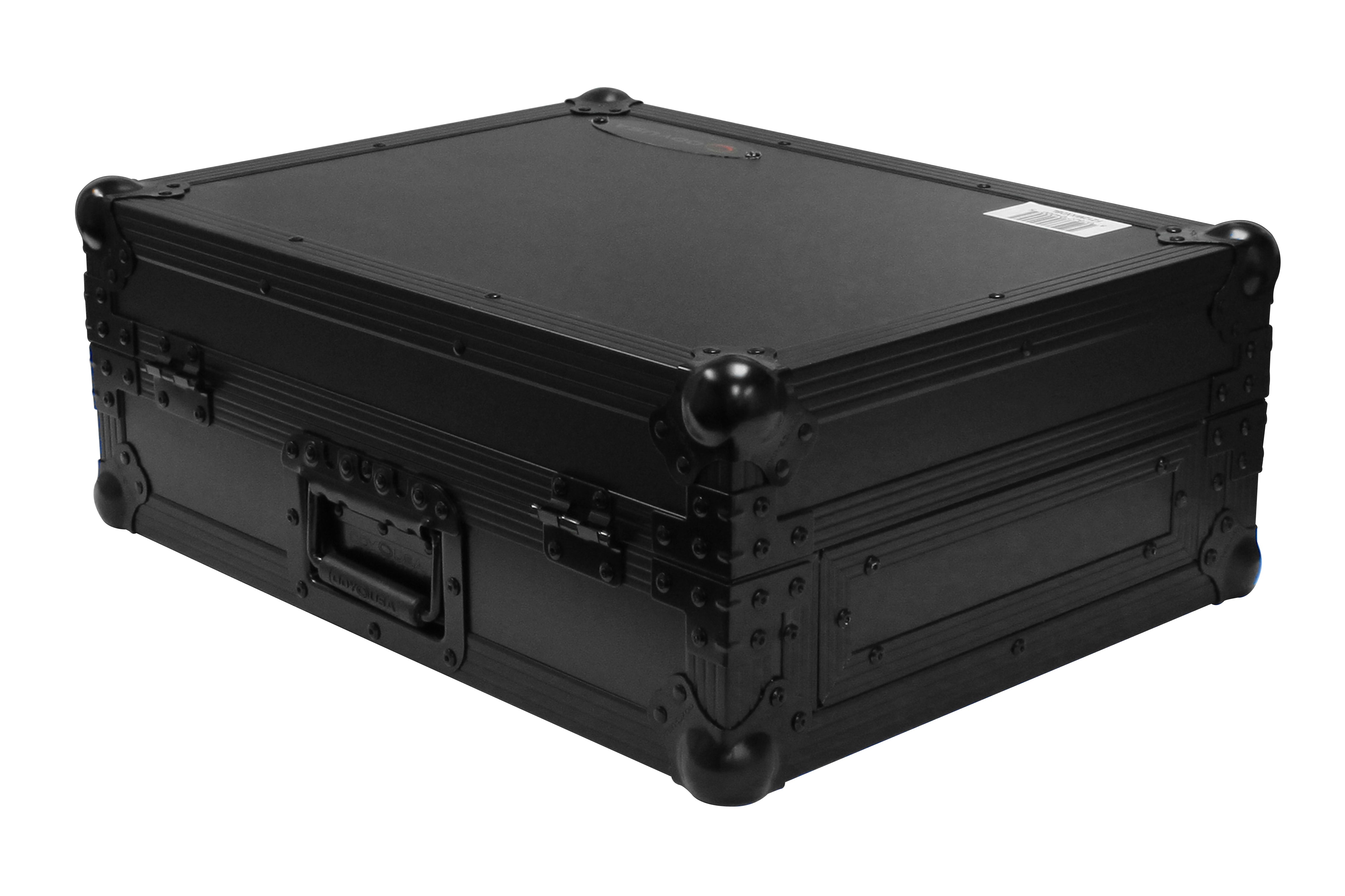 Odyssey FZ12MIXXDBL - All Black Universal 12" Format DJ Mixer Case Pro-Duty with Extra Deep Rear Cable Space