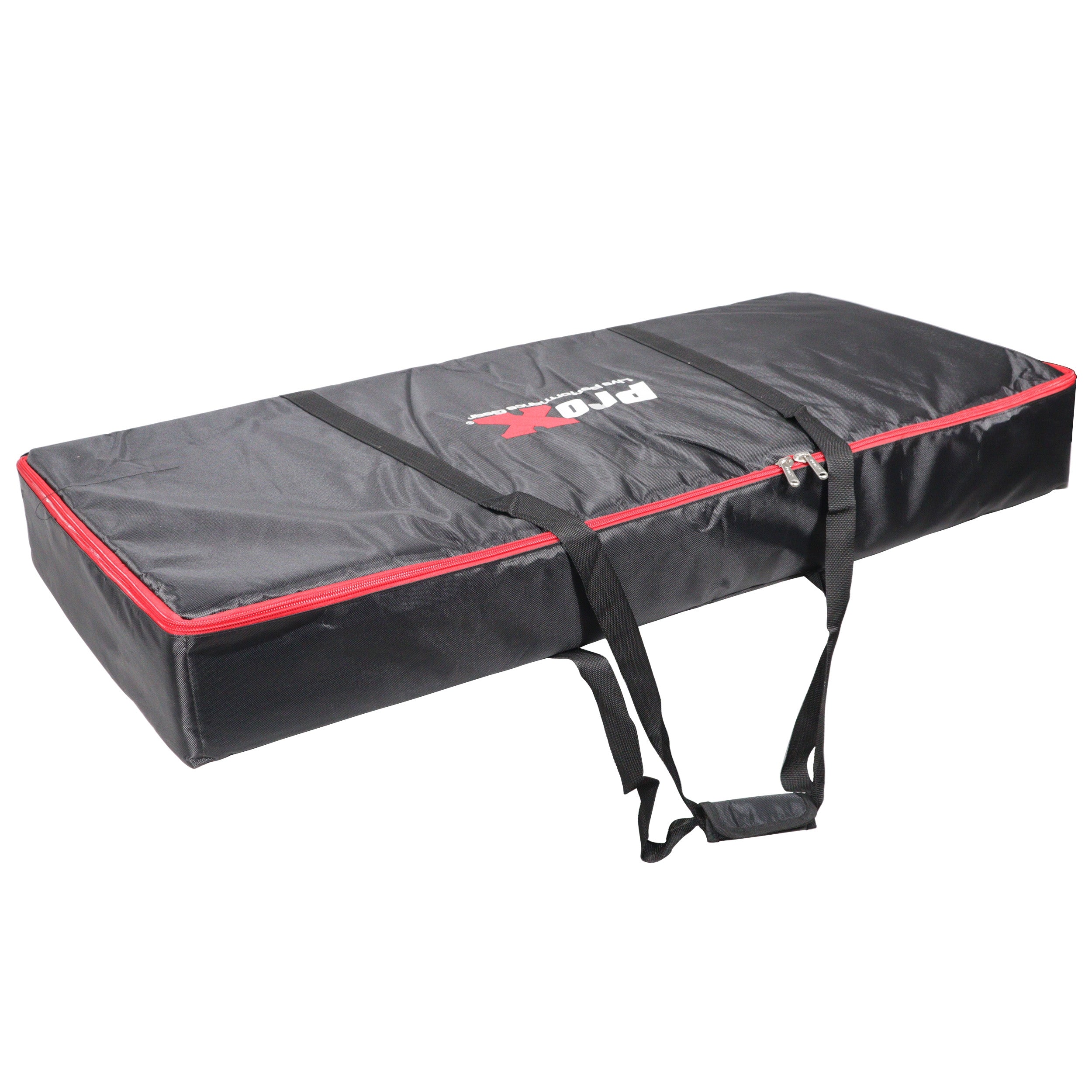 ProX XF-VISTAWHMK2 - VISTA DJ Booth Table Work Station with White Black Scrims and Carrying Bag White Frame