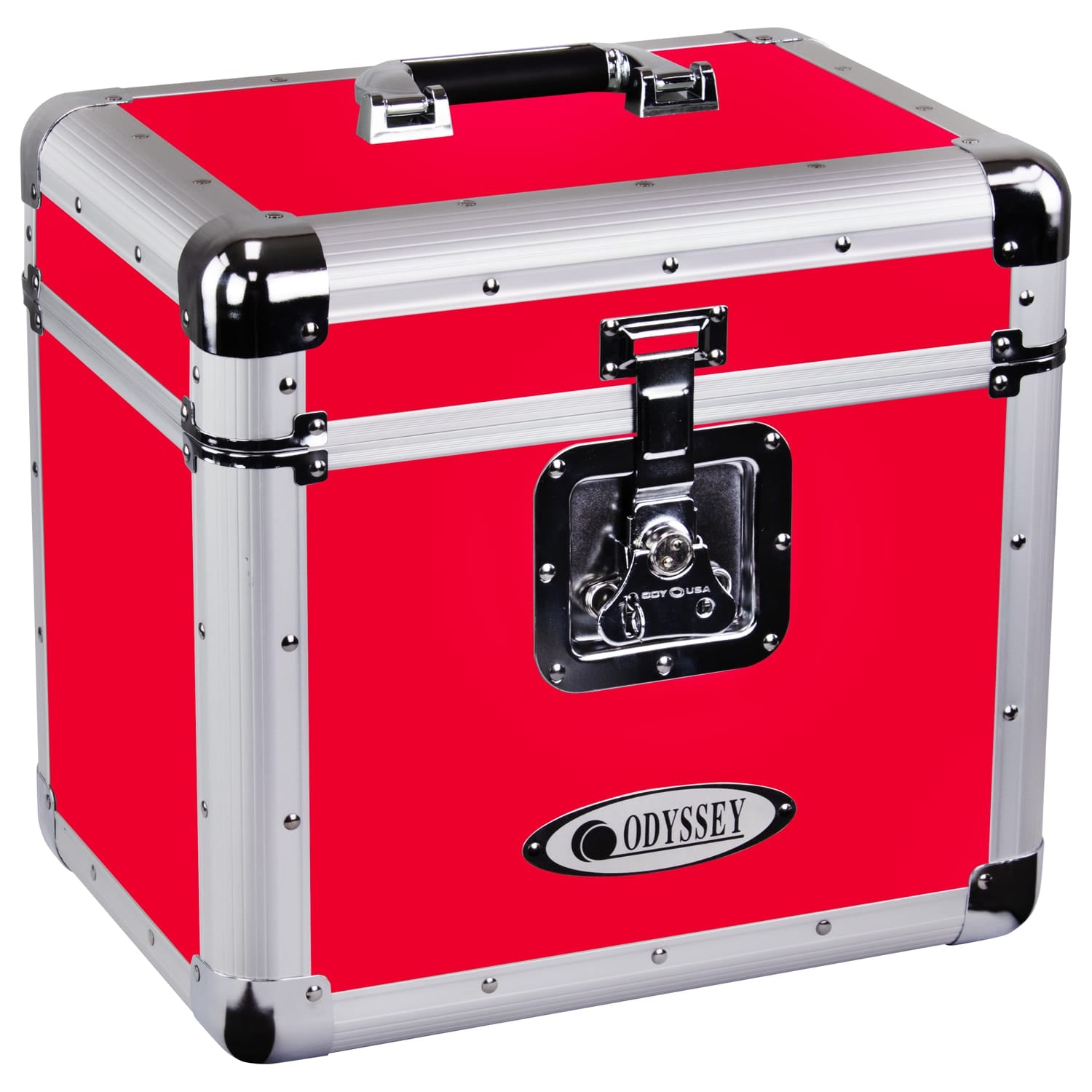 Odyssey KLP1-HOTRODRED - Odyssey Vintage Series Hot Rod Red 12" Vinyl Records or LP Case, Holds 70 PCS