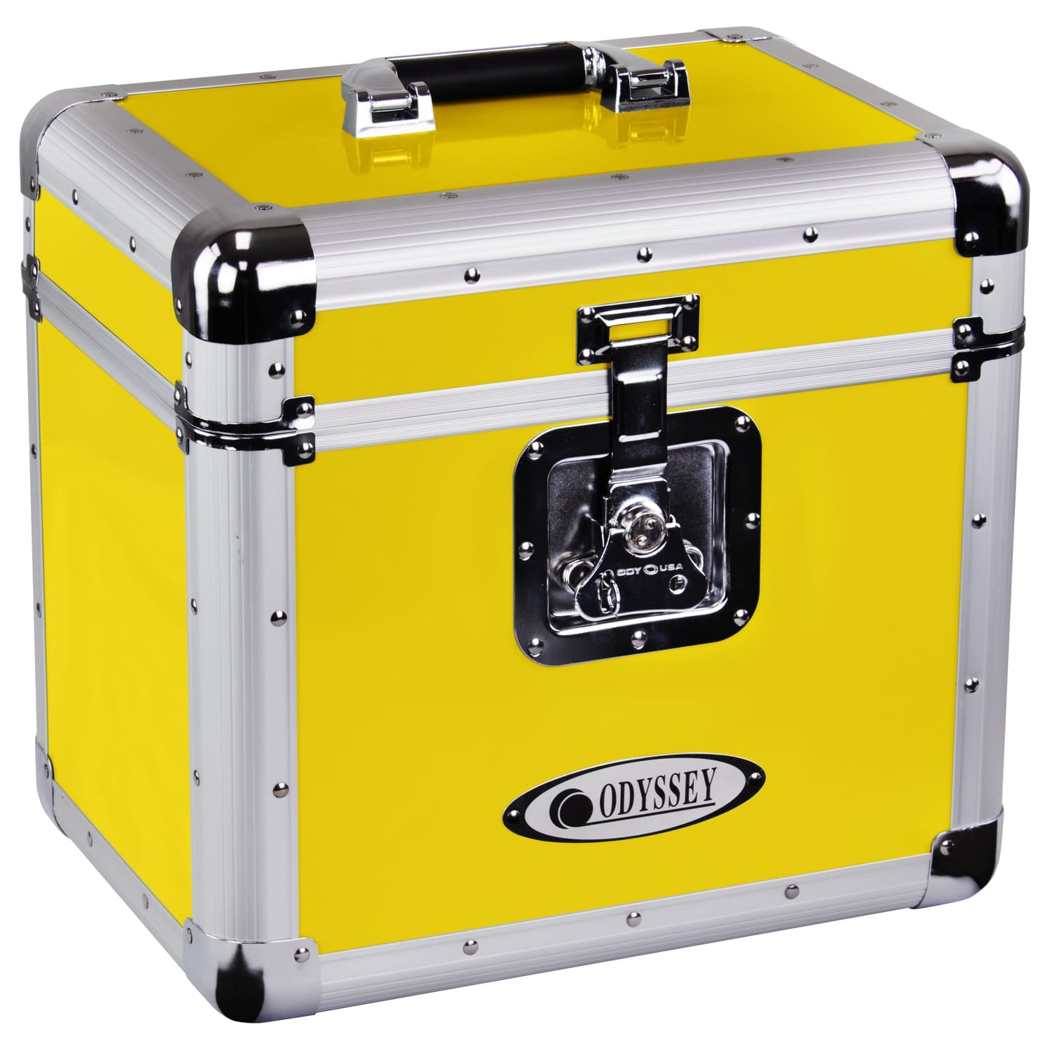 Odyssey KLP1-HOTRODYELLOW - Odyssey Vintage Series Hot Rod Yellow 12" Vinyl Records or LP Case, Holds 70 PCS