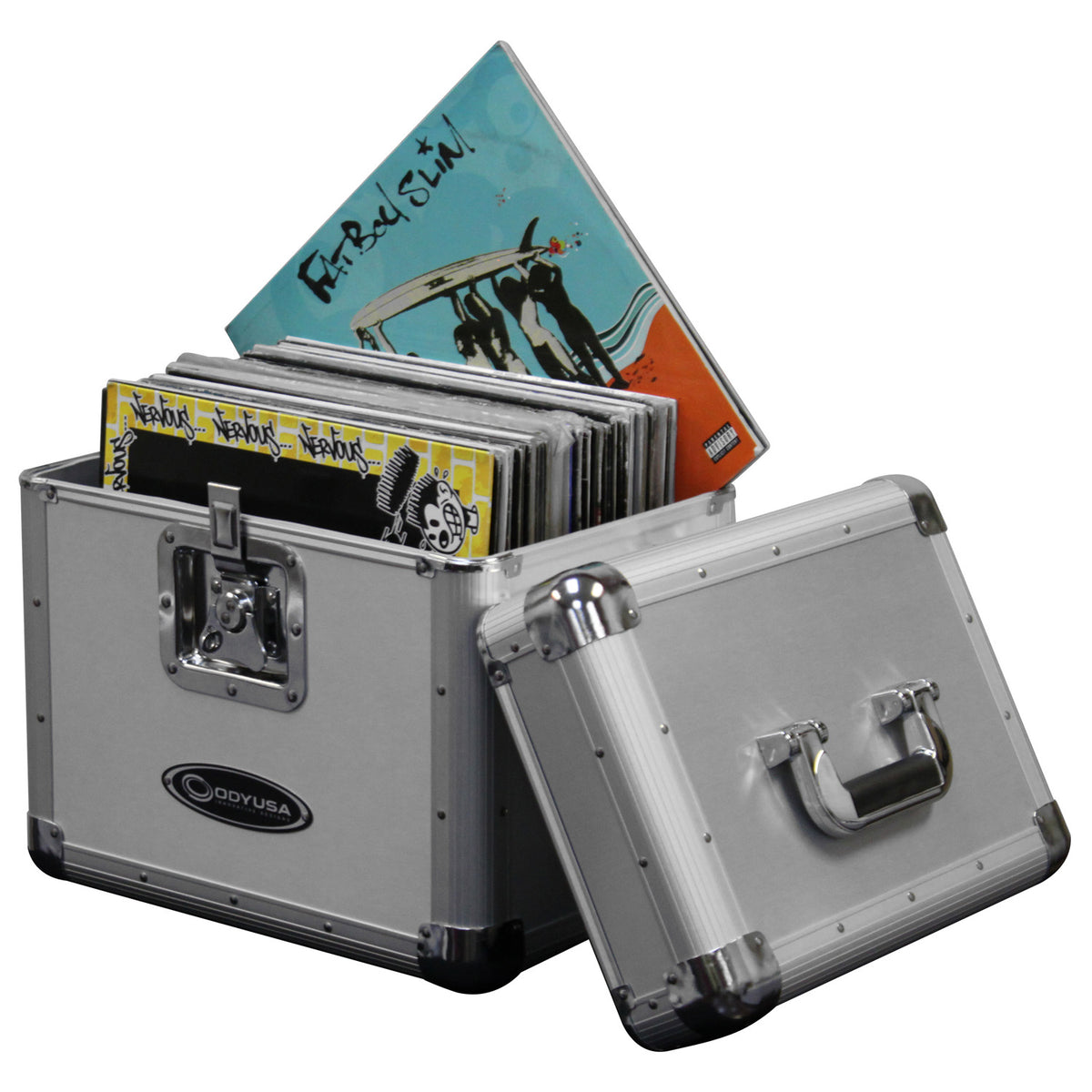 Odyssey KLP1SIL - KROM Series Silver Record / Utility Case for 70 12" Vinyl Records & LPs