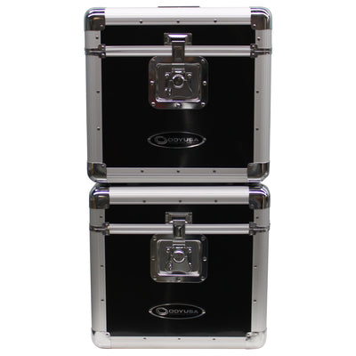 Odyssey KLP2BLK - KROM Series Black Stackable Record / Utility Case for 70 12" Vinyl Records & LPs