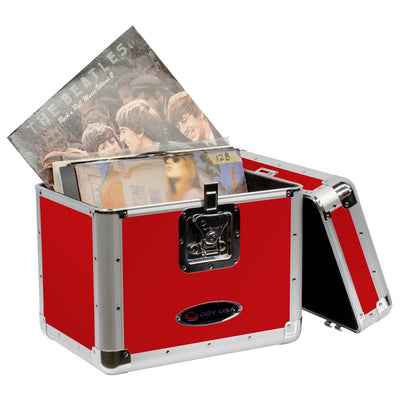 Odyssey KLP2RED - KROM Series Red Stackable Record / Utility Case for 70 12" Vinyl Records & LPs