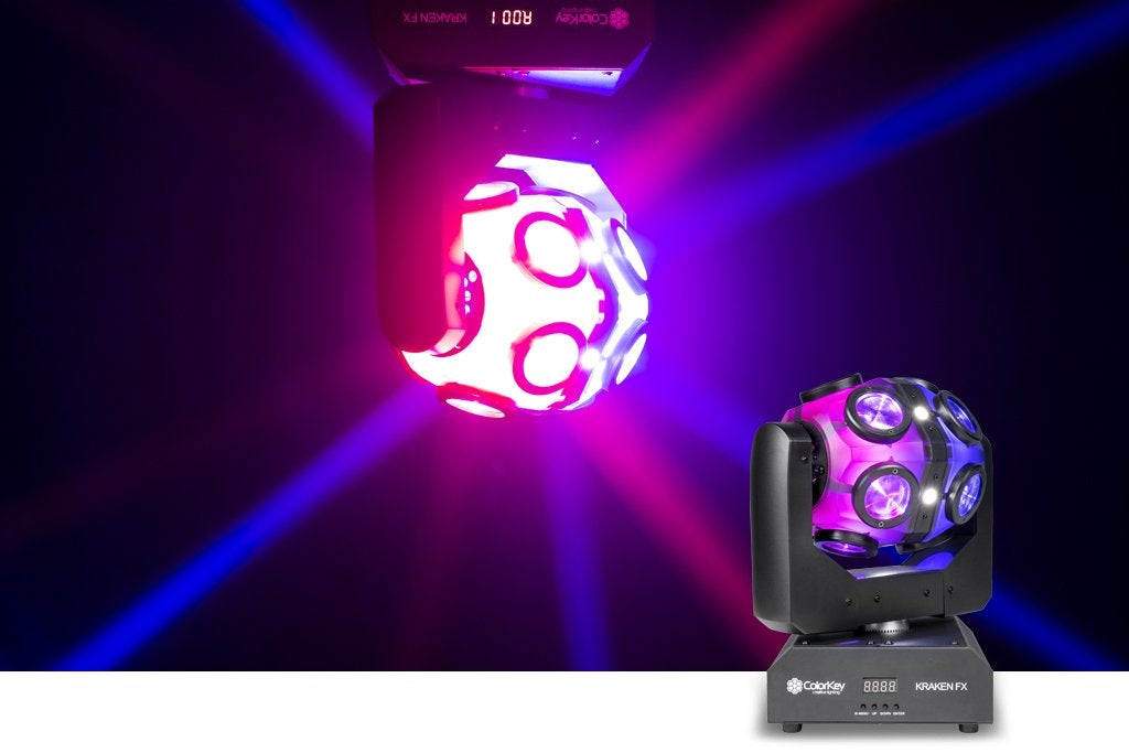 Colorkey Kraken FX - Energizing QUAD Color LED Effect Light with Built-in Blinder