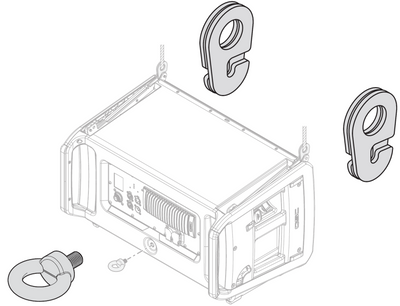 QSC LA-KIT-I - LA108/LA112 Installation Kit 2 Shackles/1 Eyebolt