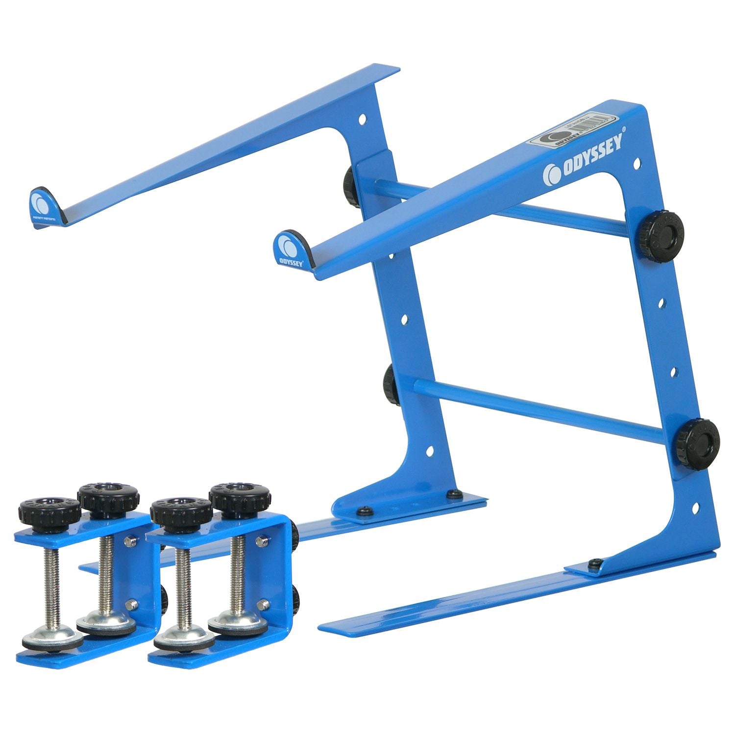 Odyssey LSTANDBLU - Designer DJ Series Blue L-Stand with Table/case Clamps