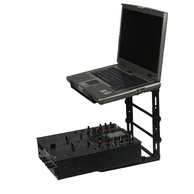 Odyssey LSTANDM - BLACK L STAND MOBILE FOLDING LAPTOP/GEAR STAND WITH TABLE/CASE CLAMPS.