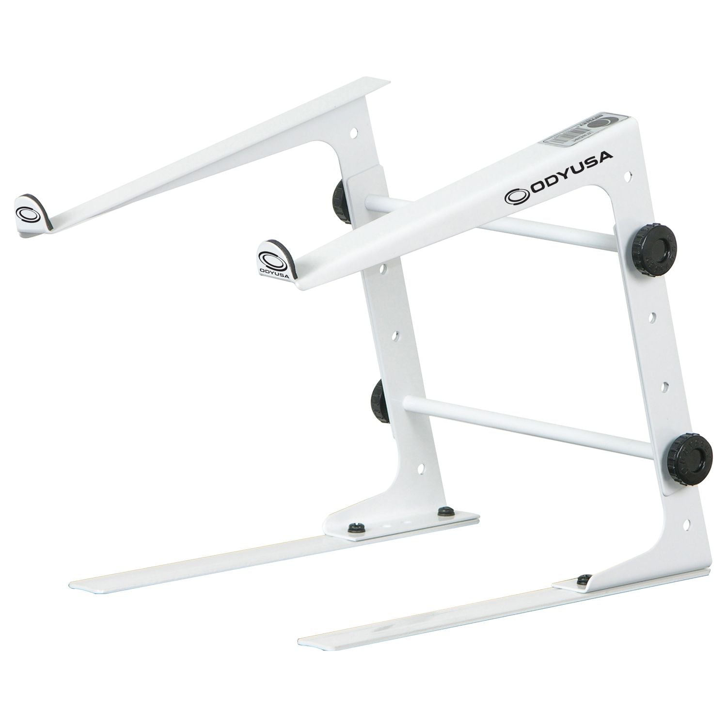 Odyssey LSTAND-SWHT - Designer DJ Series White L-Stand S "Stand Alone" Table Top Laptop/gear Stand (clamps not included)