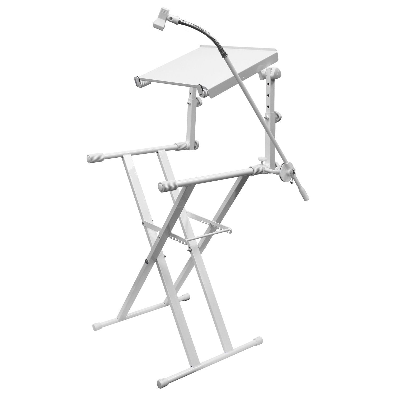 Odyssey LTBXS2CPMICBWHT - White Mic Boom Arm for Dual Tier X-Stands