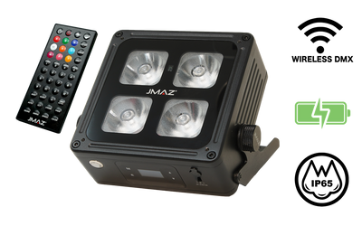 JMAZ MAD PAR 4IP - 60W RGBWA+UV LED Battery Powered Outdoor Uplight