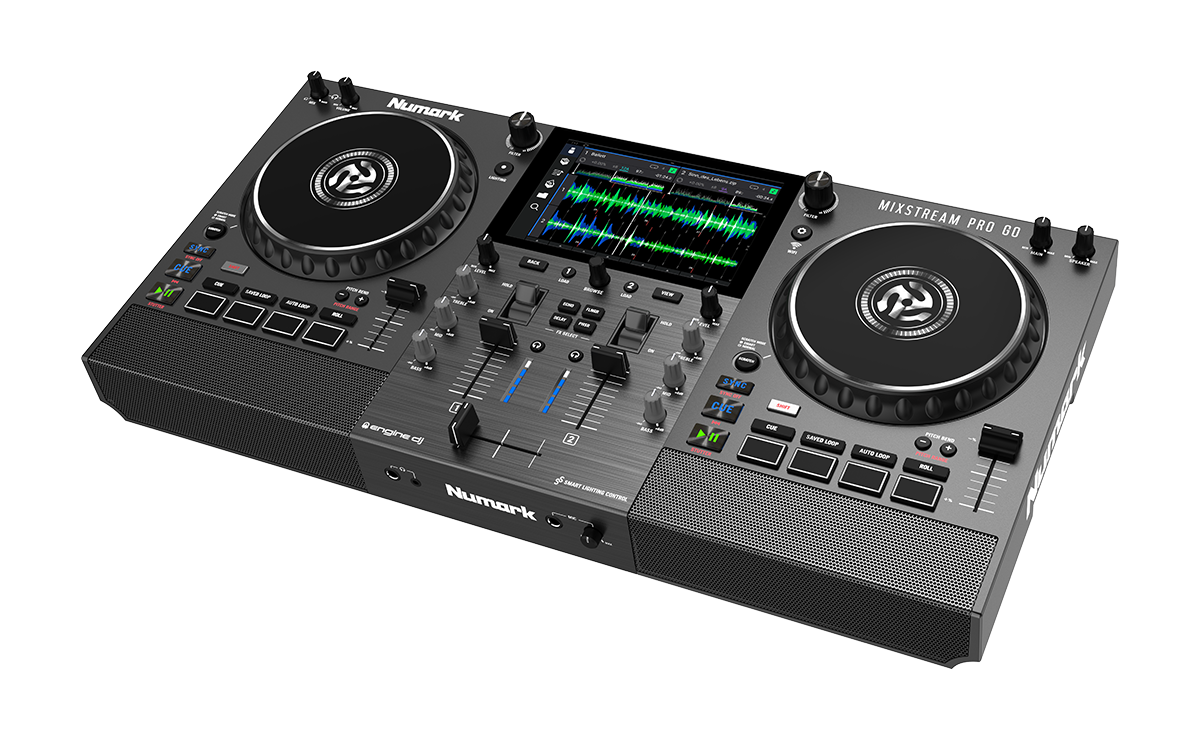 Numark Mixstream Pro GO - Battery-Powered Standalone Streaming DJ Controller with Amazon Music