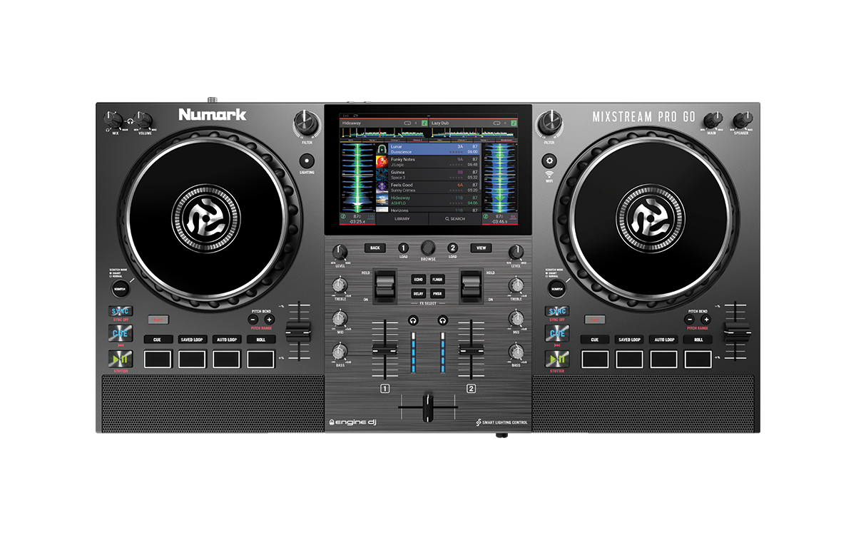 Numark Mixstream Pro GO - Battery-Powered Standalone Streaming DJ Controller with Amazon Music