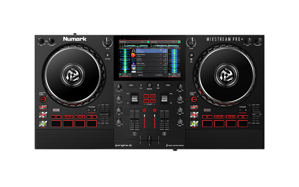 Numark Mixstream Pro+ - Standalone Streaming DJ Controller with Amazon Music