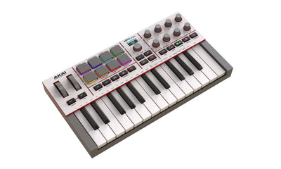 Akai MPK Mini IV - Compact Keyboard and PAD/MIDI Controller (White)