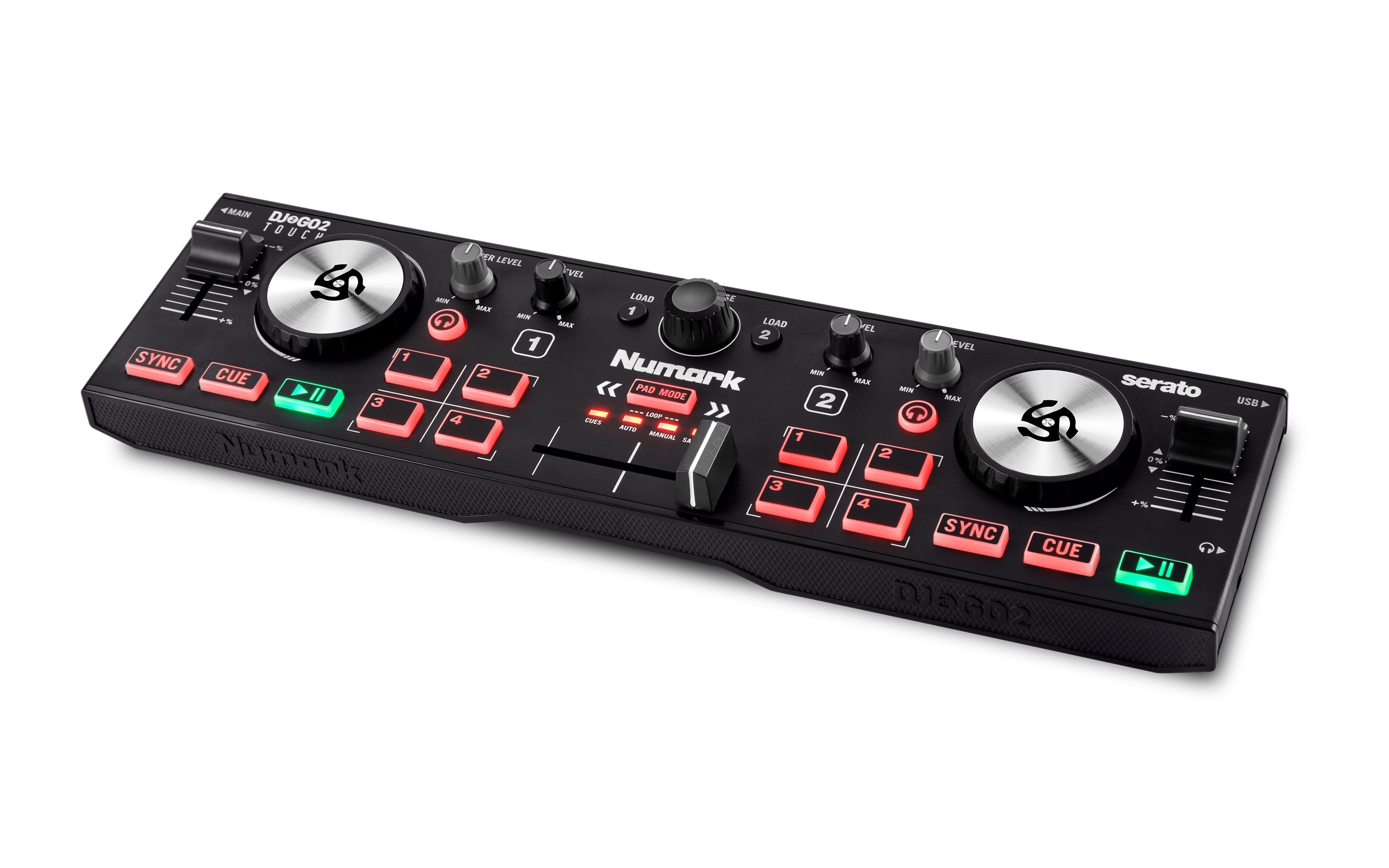 Numark DJ2GO2 Touch - Pocket DJ Controller with Capacitive Touch Jog Wheel